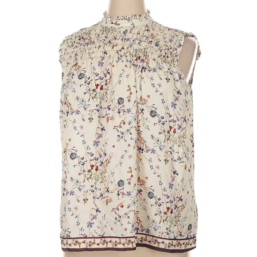 Max Studio Floral Blouse - Cream Multicolor